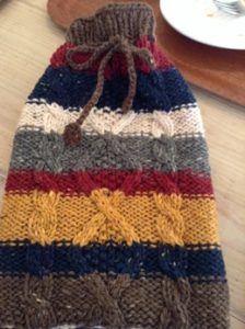 手編み湯たんぽカバー